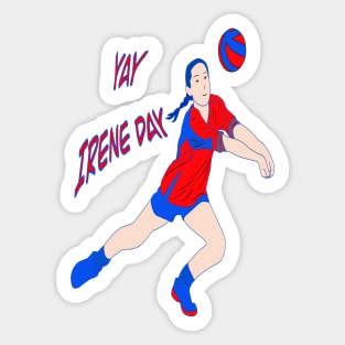 YAY IRENE DAY NEON GIRL VOLLEYBALL PLAYER Sticker